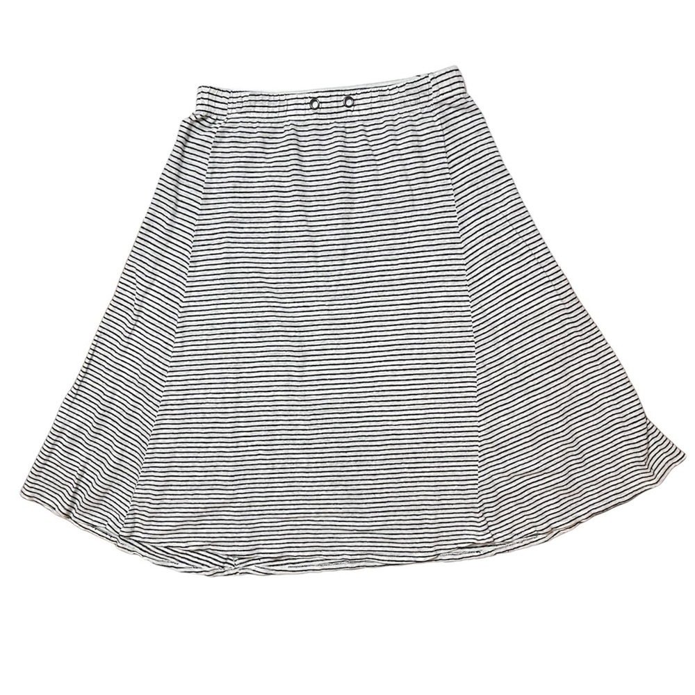 Eileen Fisher EUC Midi Stripe Linen Skirt